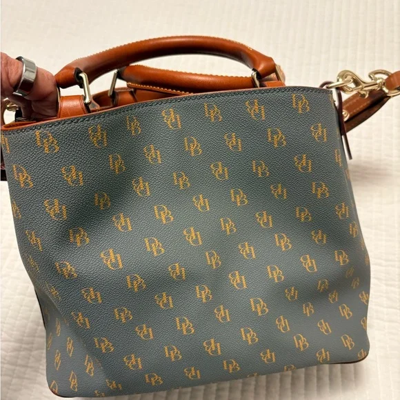 Dooney & Bourke Gray and Brown Shoulder Bag - Picture 3 of 8